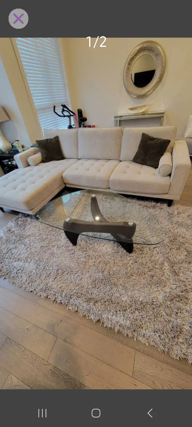 Shag Area Rug - Grey 5x 7.5 image indicator(2)