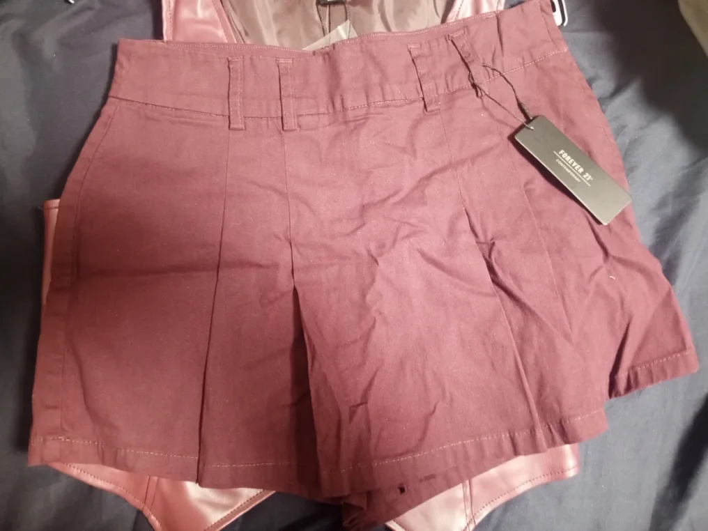 Forever 21 Vest & Skirt Set - Burgundy image indicator(2)