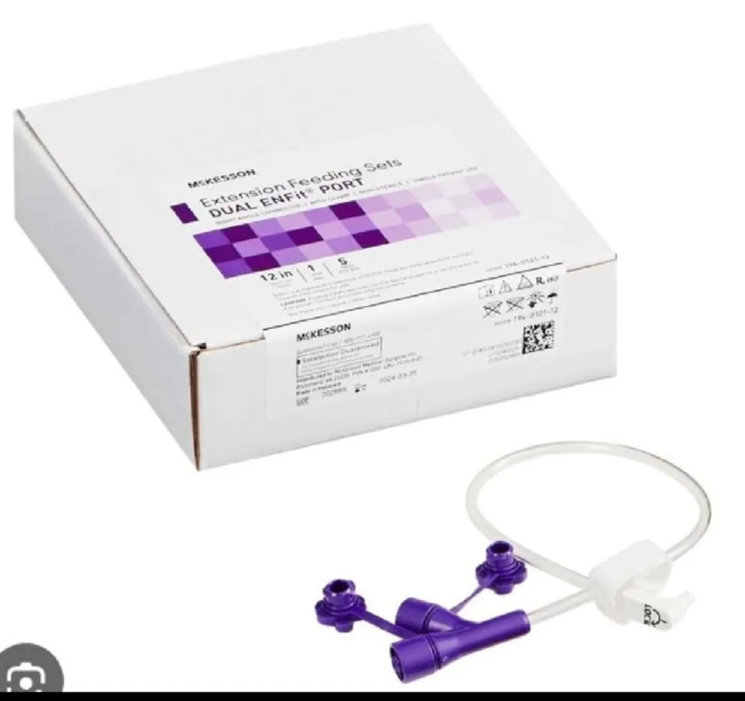McKesson Extension Feeding Set Dual ENFit Port 12" image indicator(2)