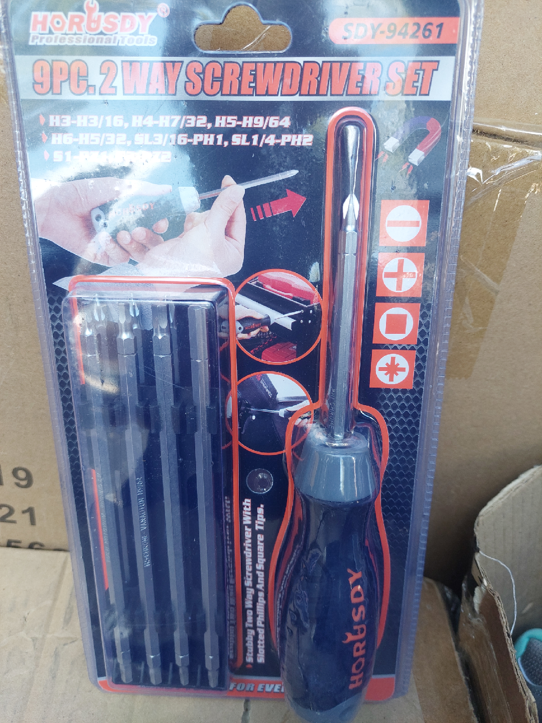 HORUSDY 9PC 2 Way Screwdriver Set