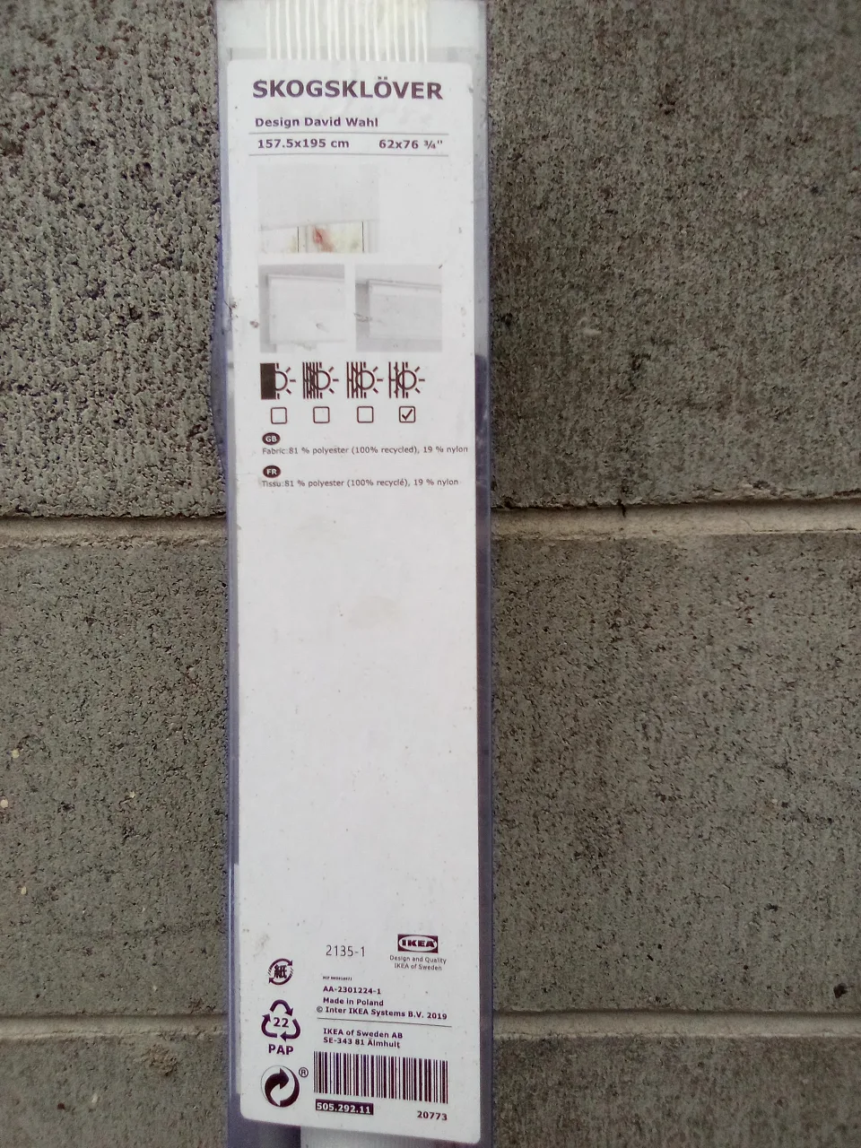 IKEA Skogsklöver Roller Blind - 62x76" image indicator(4)