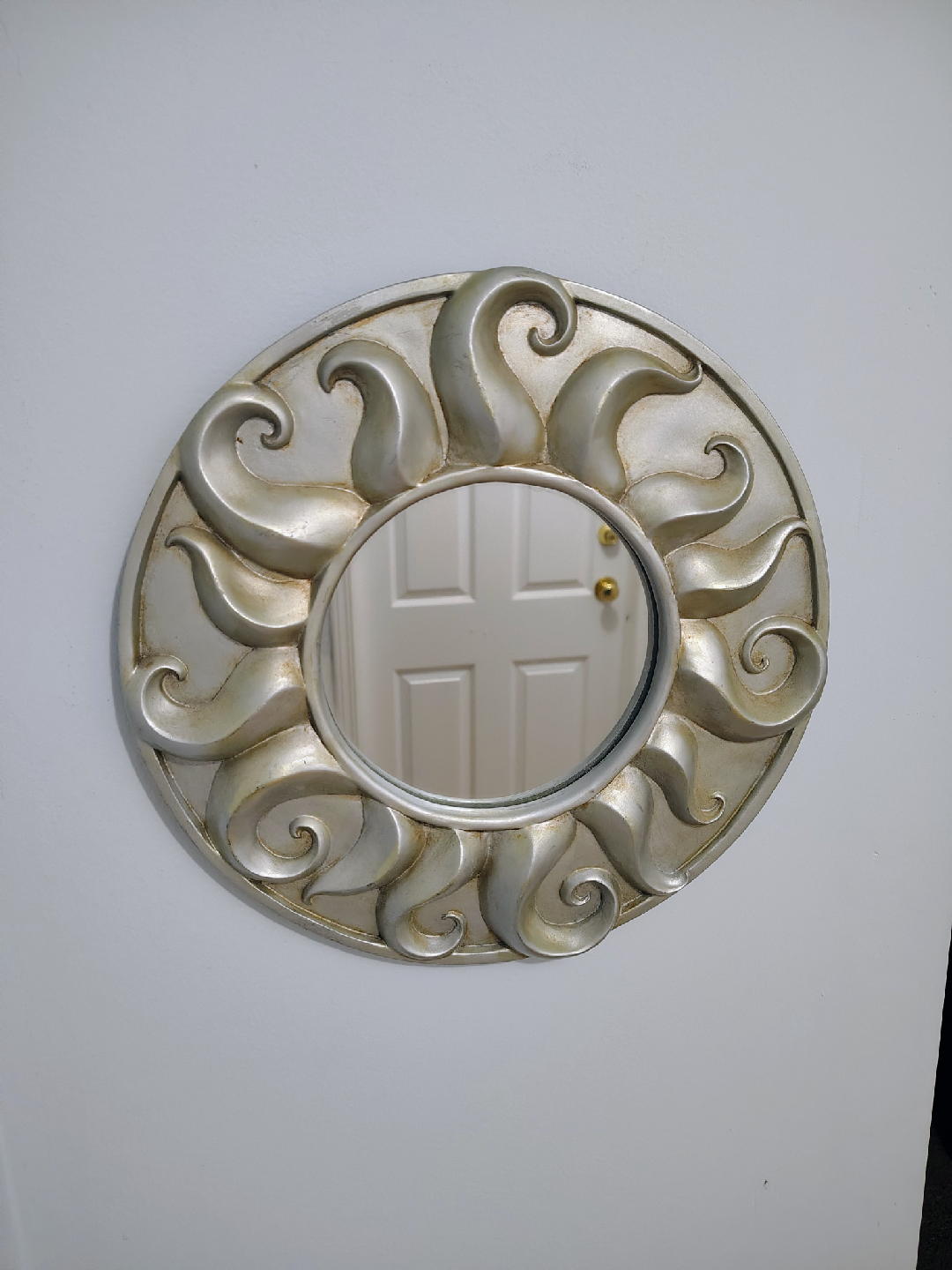 12 inch Silver Sunburst Wall Mirror