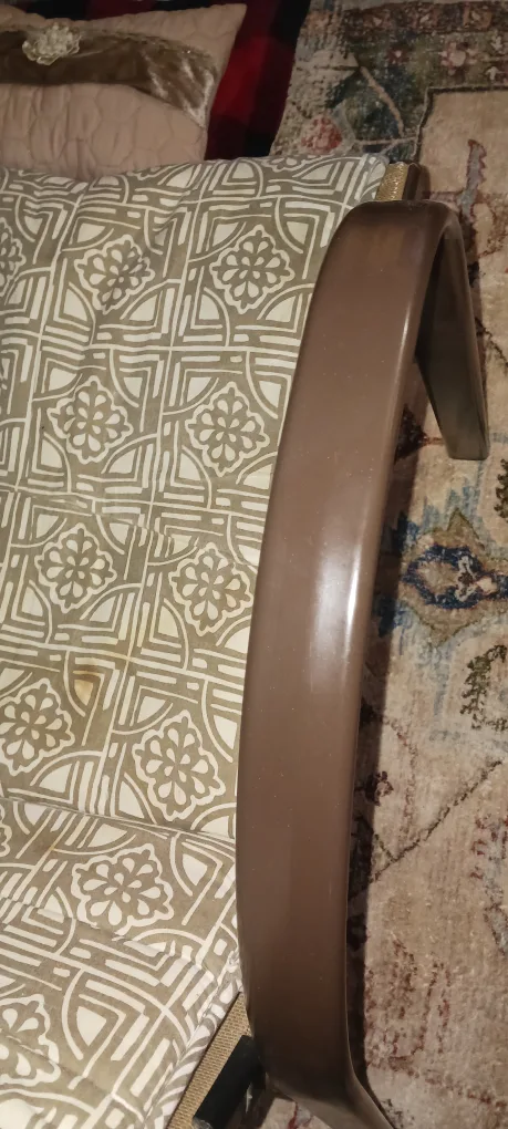 Vintage Brown Metal Frame Patio Chair $20 image indicator(3)