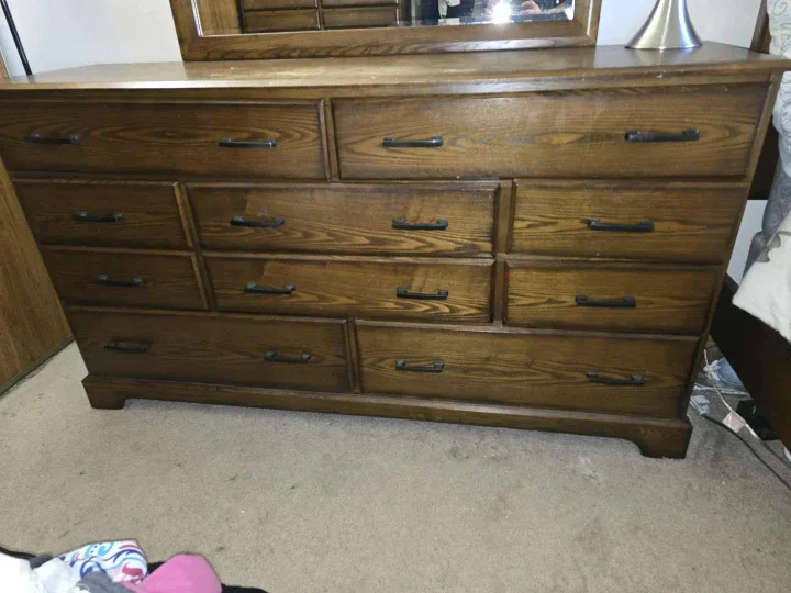 Bedroom Set - Dresser, Mirror, Nightstand, Bed Frame image indicator(3)