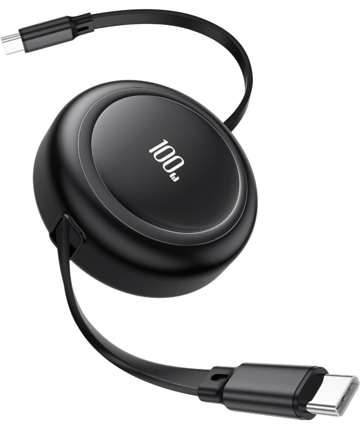 100W USB C Cable, Fast Charging, Retractable