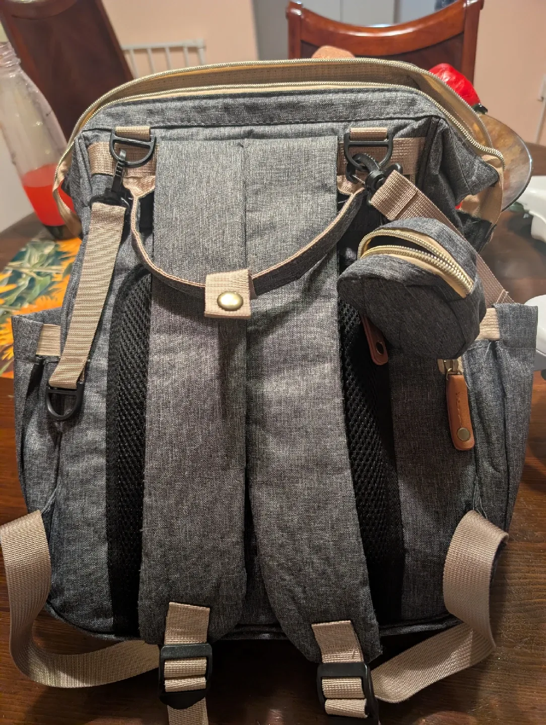 Grey Diaper Bag Backpack image indicator(2)