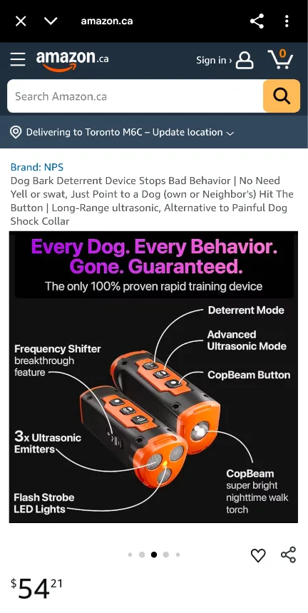 NPS Dog Bark Deterrent Device image indicator(8)