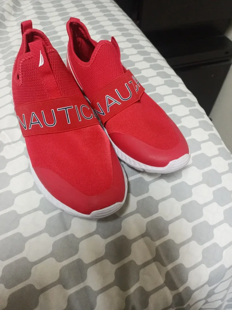Nautica Red Slip-on Sneakers Size 4 image indicator(2)