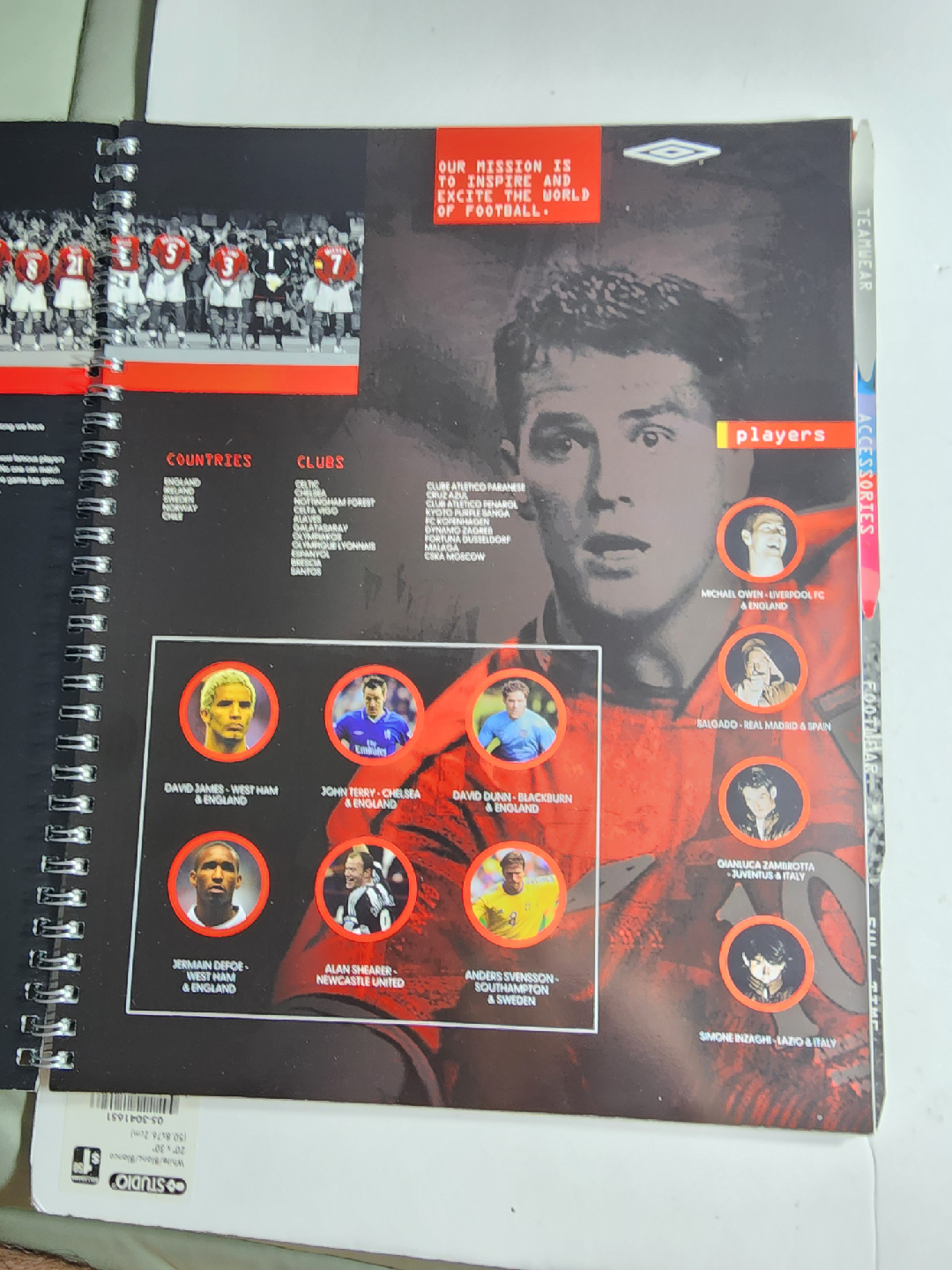 Umbro Soccer Launch 2004 Spiral Notebook - photo 3