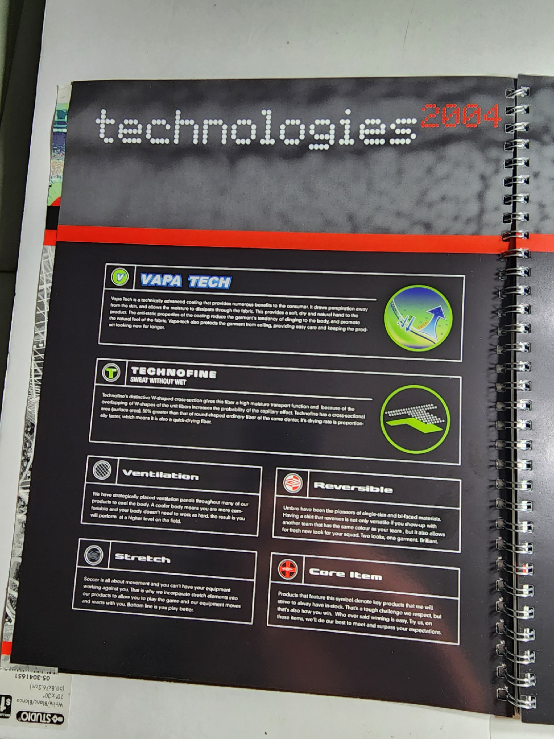 Umbro Soccer Launch 2004 Spiral Notebook - photo 4