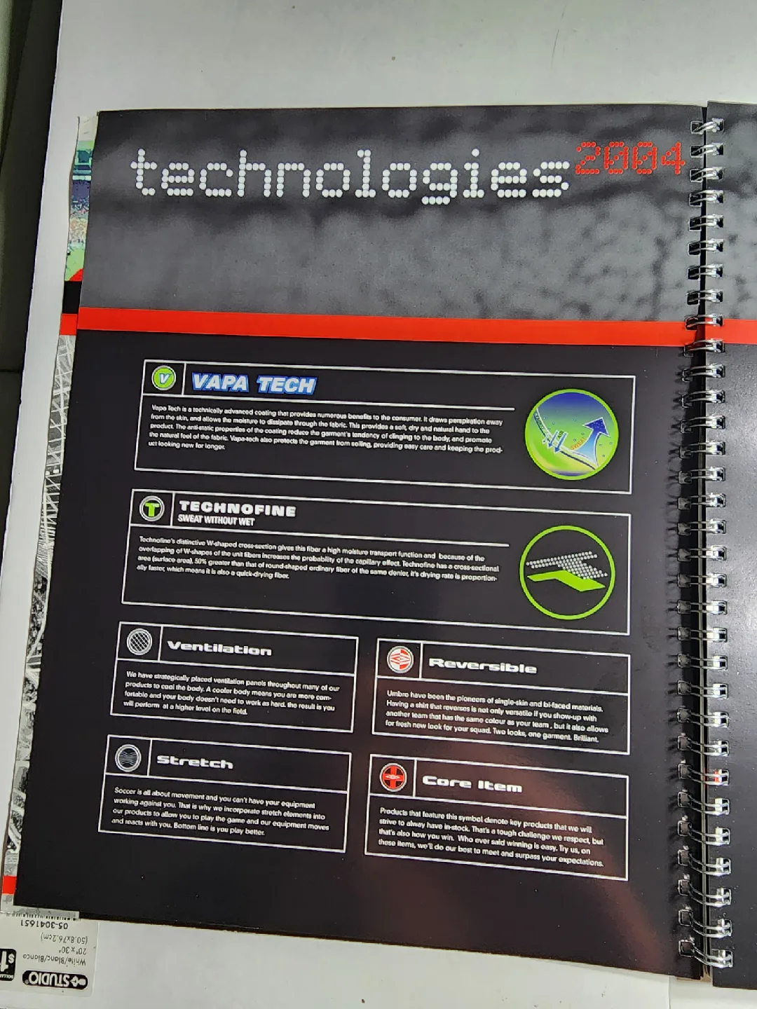 Umbro Soccer Launch 2004 Spiral Notebook image indicator(4)