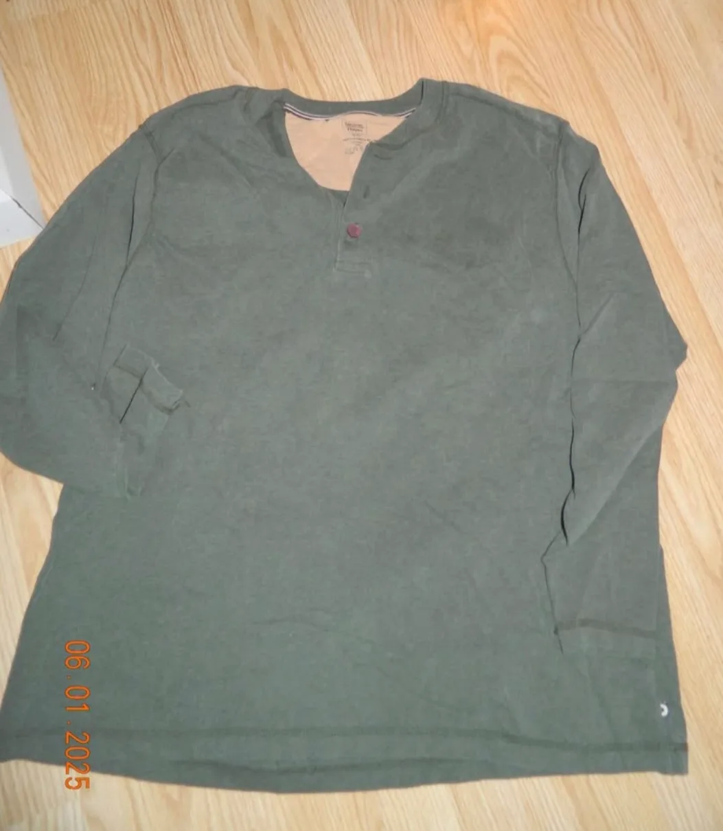 Denver hayes Men's Long Sleeve Henley..2xl thumbnail