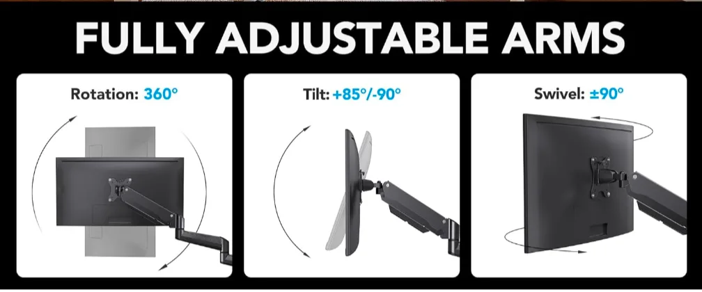 Triple Monitor Desk Mount image indicator(6)