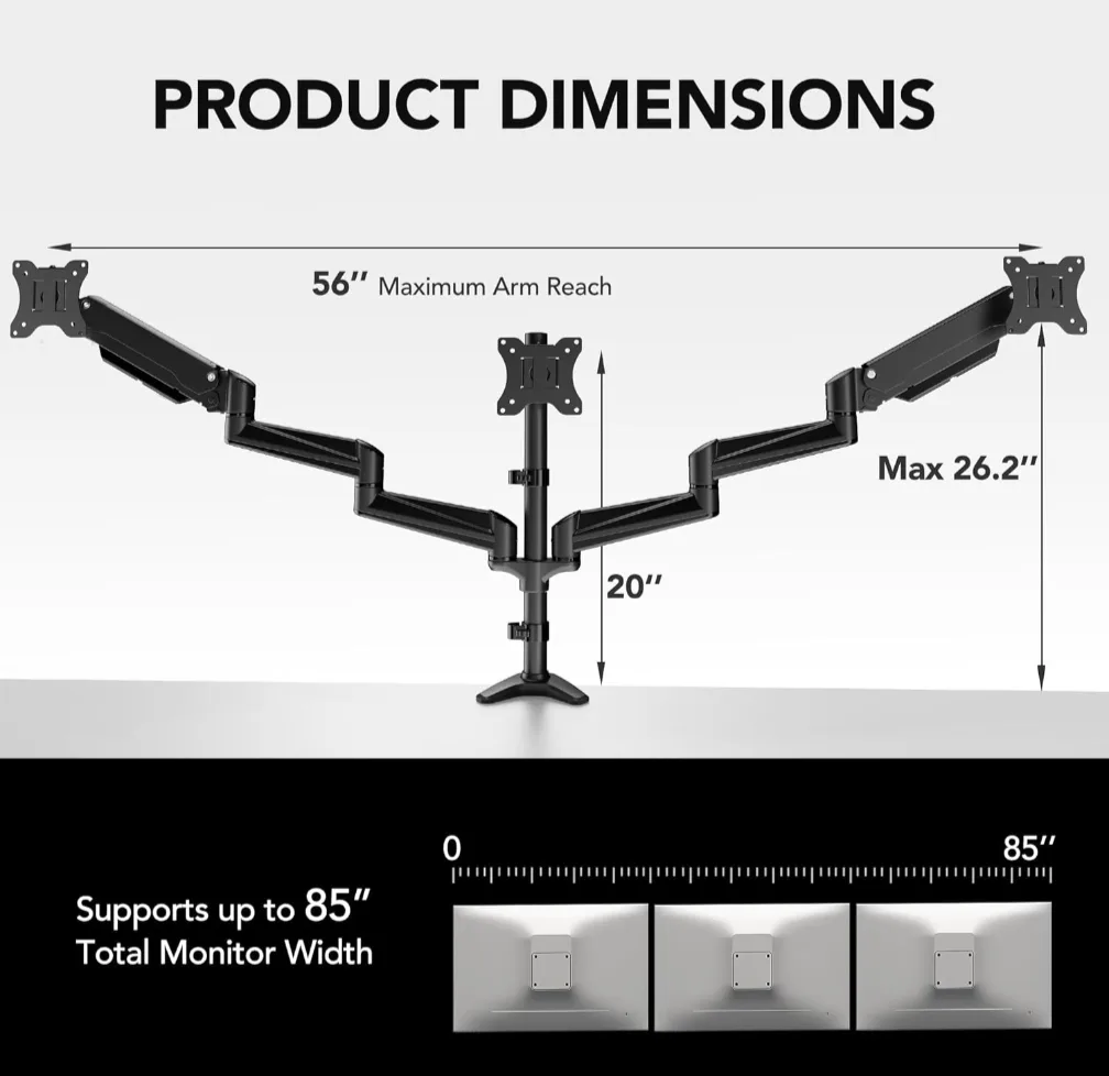 Triple Monitor Desk Mount image indicator(8)
