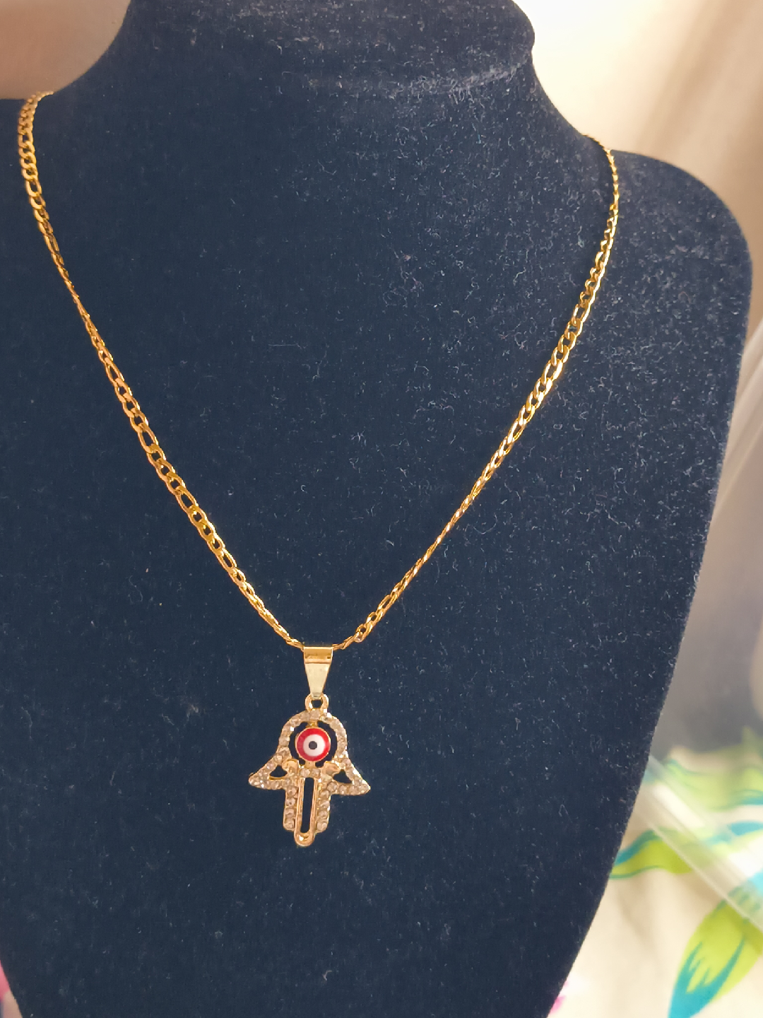 Gold Hamsa Hand Necklace