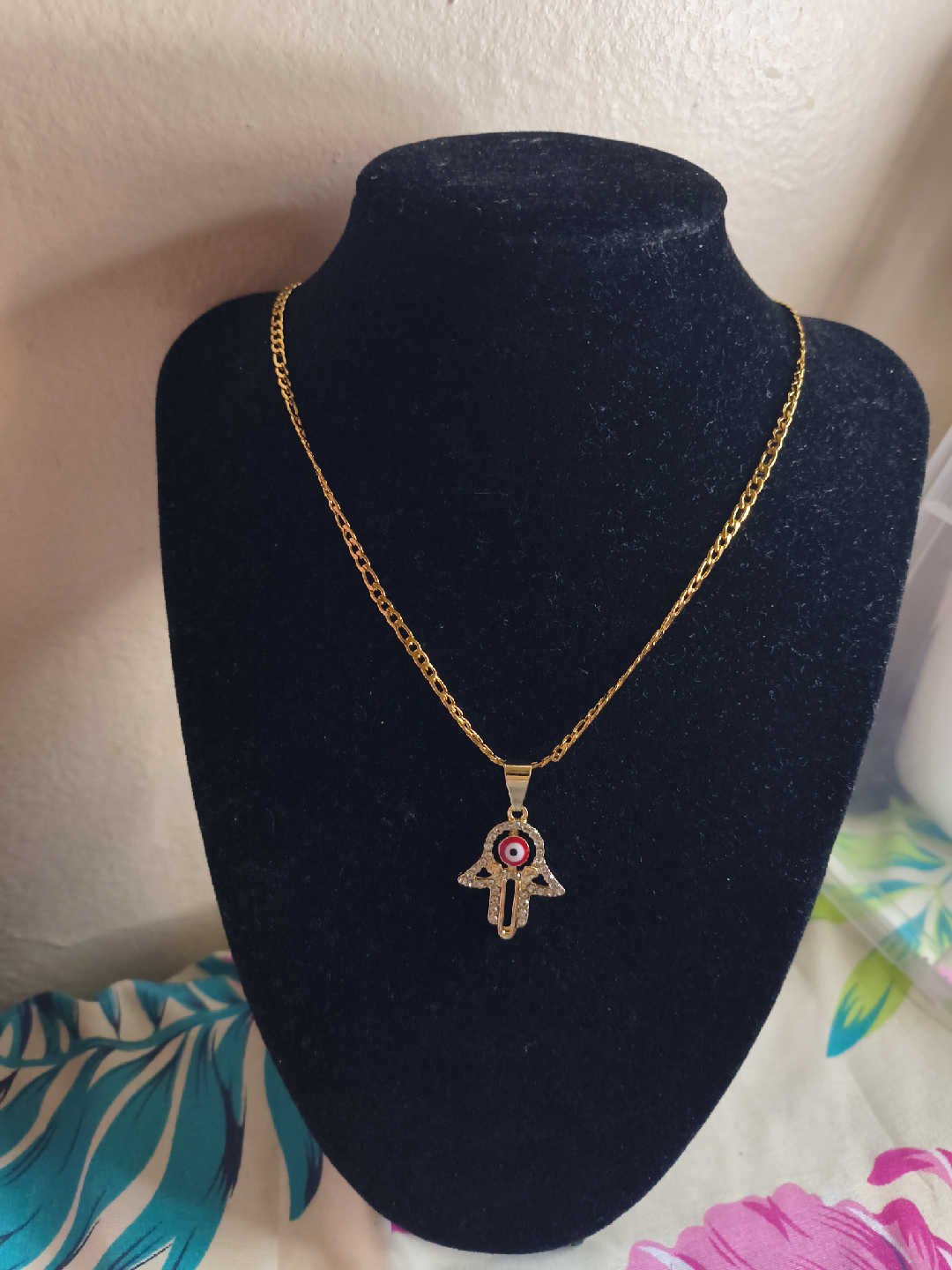 Gold Hamsa Hand Necklace - photo 2