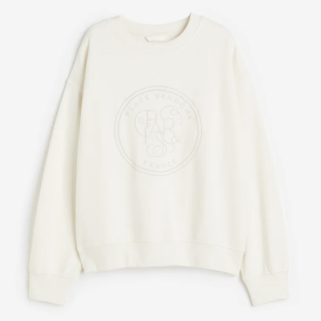 H&M Place Vendome Paris Sweatshirt - Cream