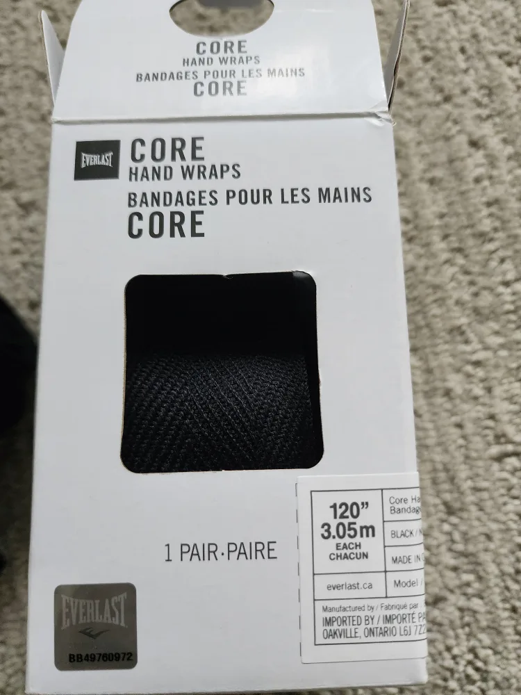 Everlast Core Hand Wraps - Black, 120" image indicator(4)