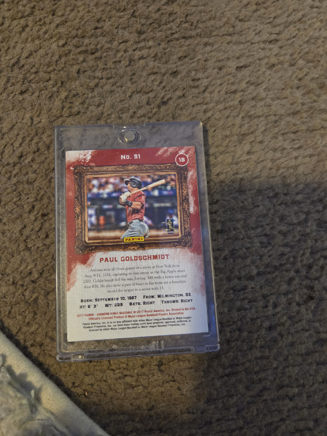 Paul Goldschmidt 2017 Panini Diamond Kings Baseball Card - photo 2