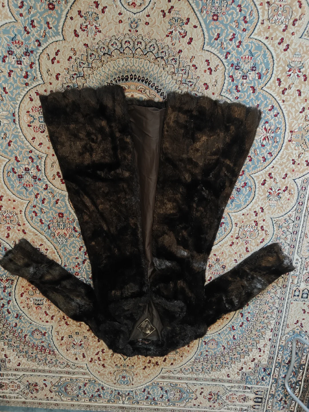 Black Faux Fur Long Coat image indicator(3)