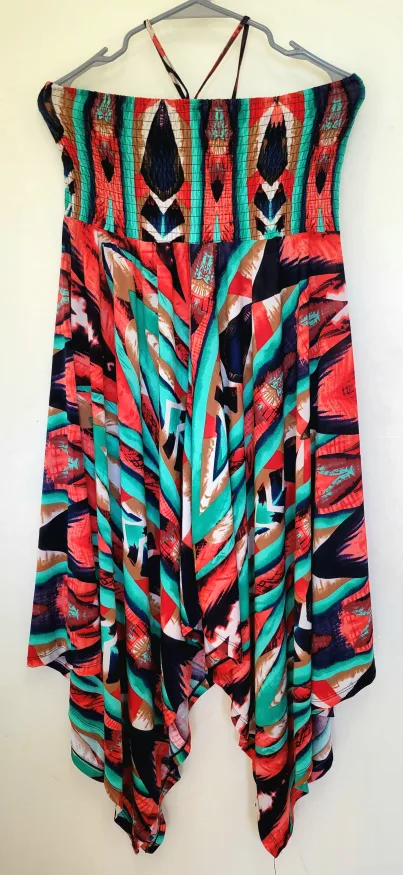 Patterned Strapless Halter Dress - Size L thumbnail