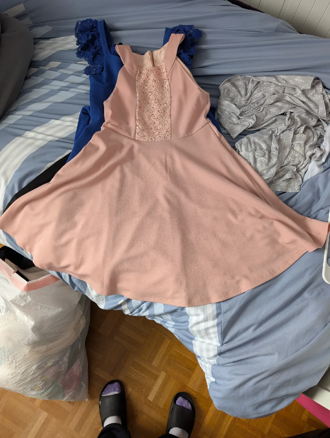 Assorted Dresses - Blue, Pink, Gold, Black image indicator(4)