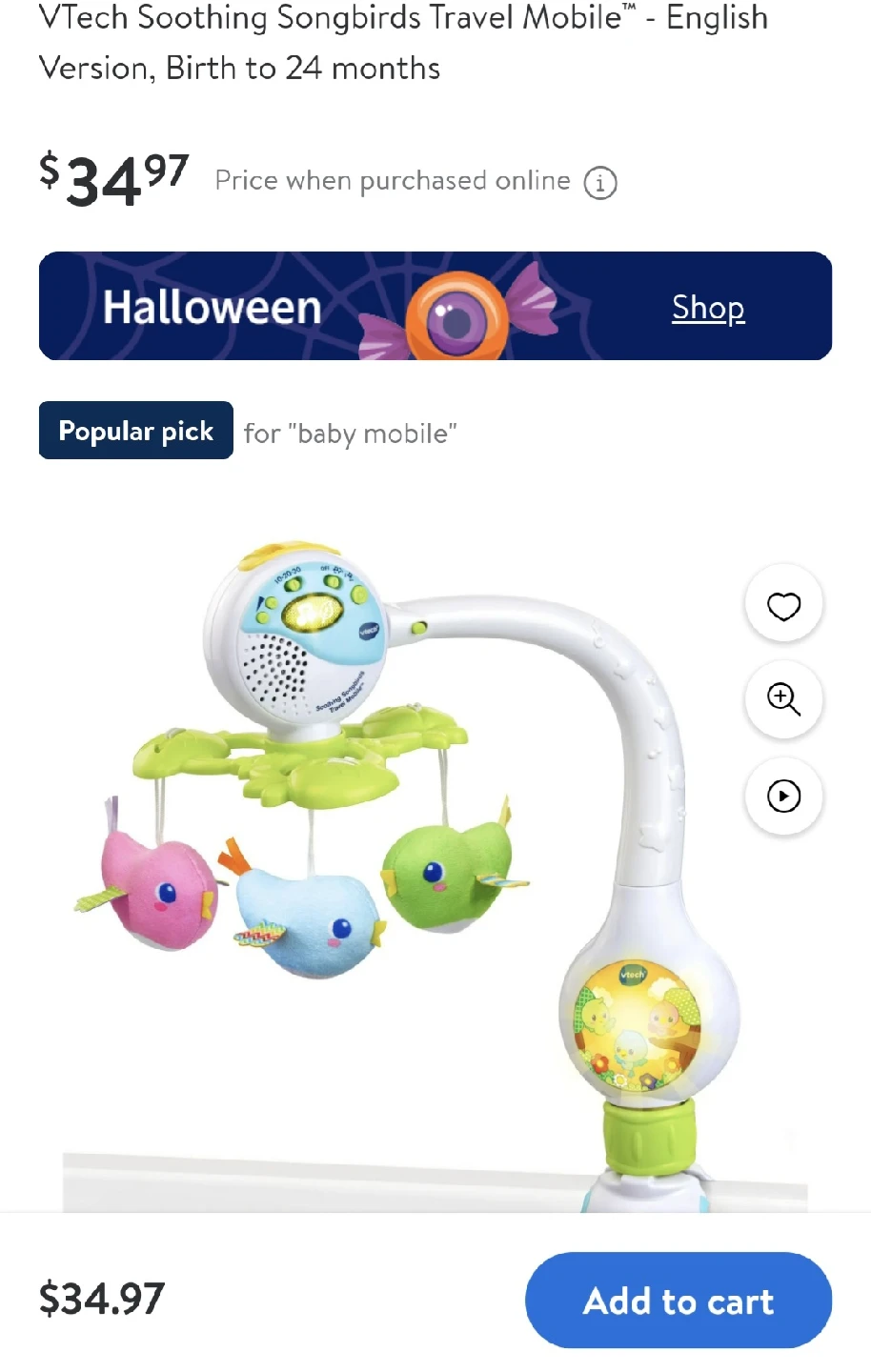 Like New VTech Soothing Songbirds Travel Mobile - photo 2