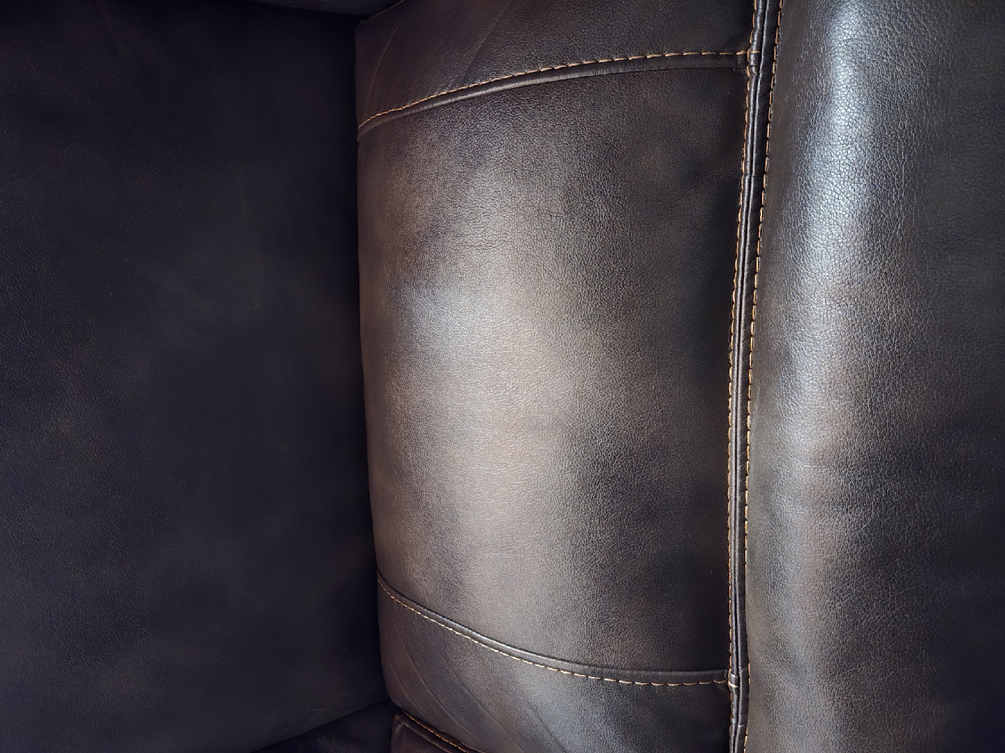 Brown Leather Sofa - photo 2
