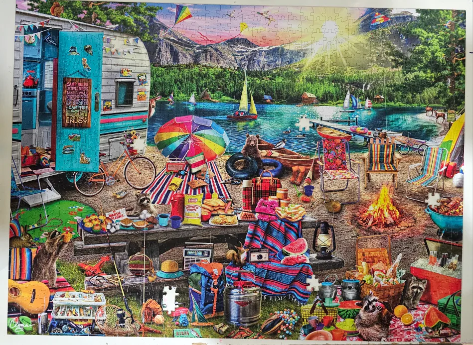 Aimee Stewart The Family Campsite 1000-Piece Puzzle image indicator(2)