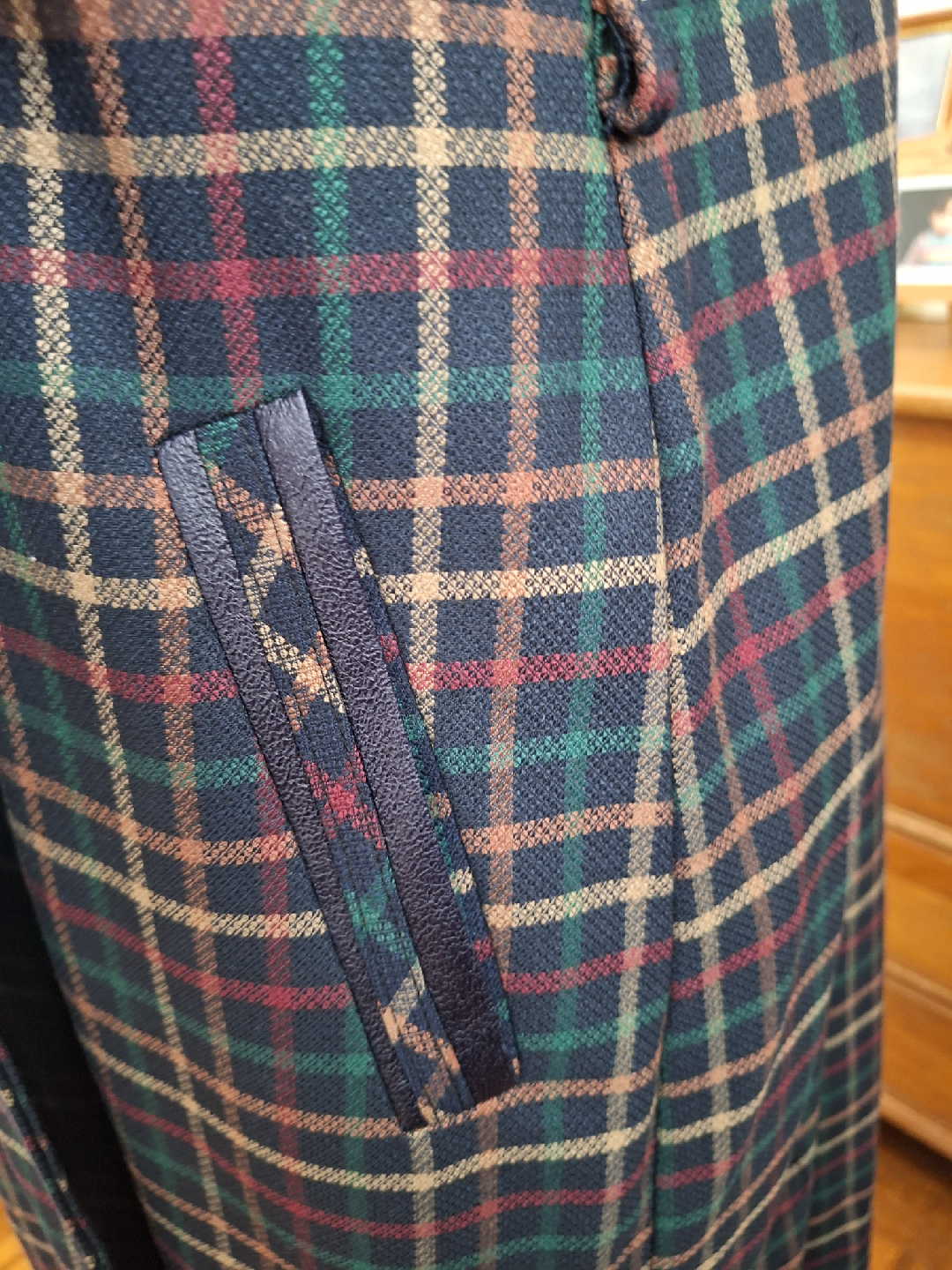 Vintage Plaid Wool Blend Coat - photo 5