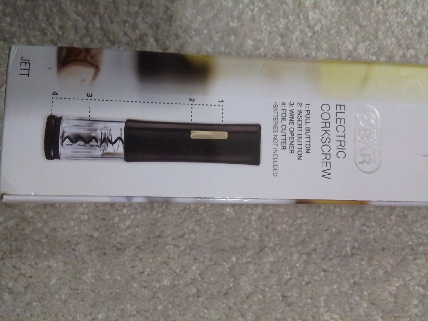 Jett Electric Corkscrew Wine Opener - Like New!