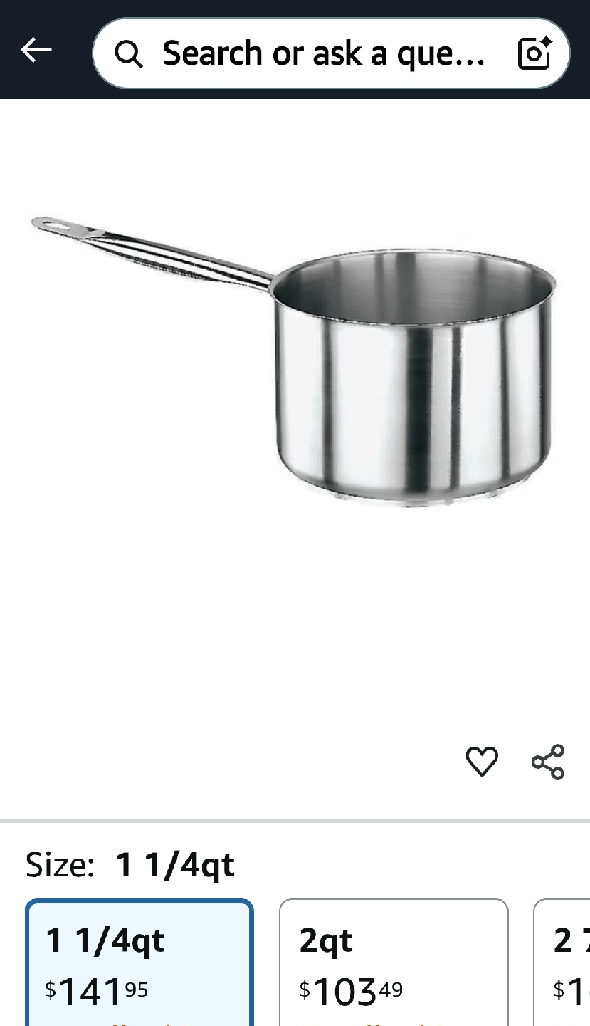 Paderno 1.5L Stainless Steel Saucepan - photo 4