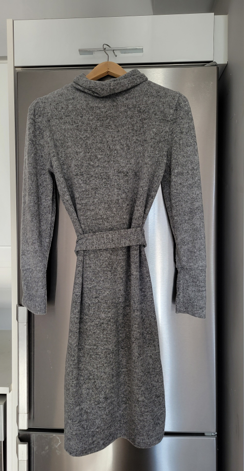 Grey Knit Belted Dress - photo 2
