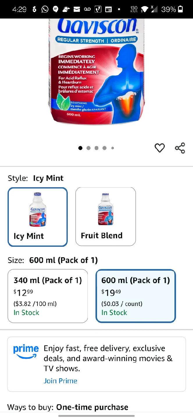 Gaviscon Regular Strength Liquid 600mL - New! image indicator(6)