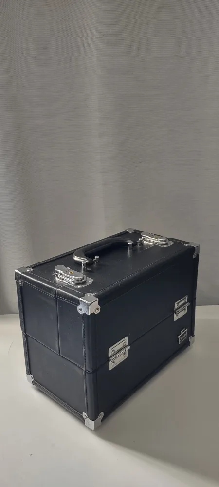 Black Makeup Organizer Case with Keys thumbnail