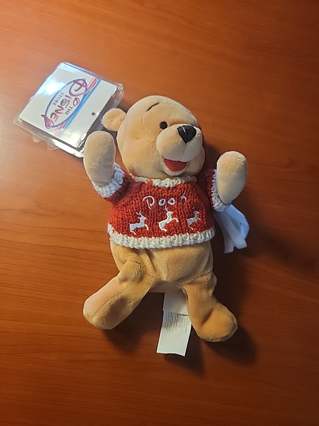 Disney Store Pooh Bear Christmas Plush - New with Tags