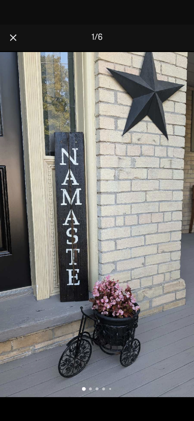 Namaste Wood Sign -Brand New