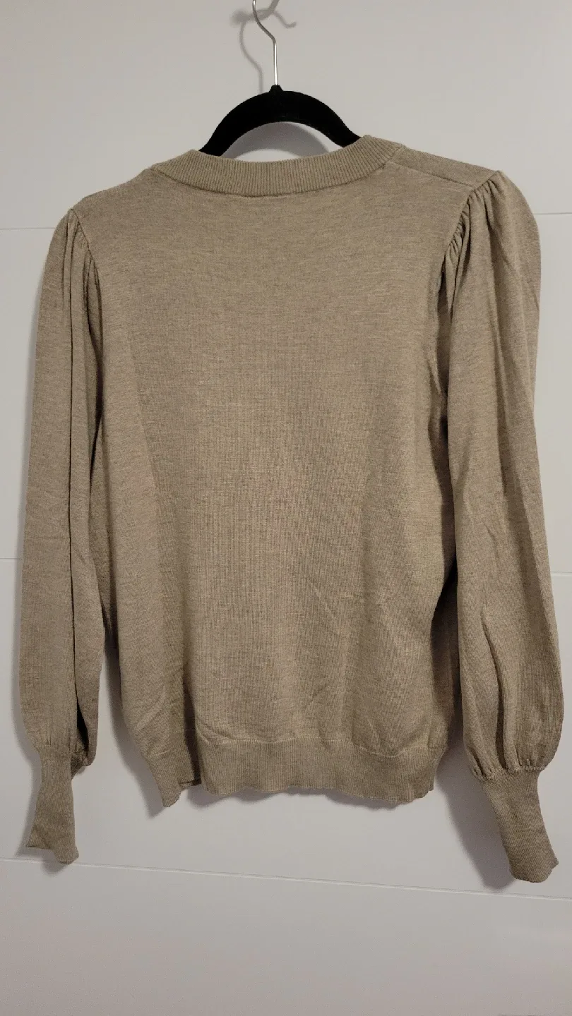 NA-KD Beige Knit Sweater - Size XS image indicator(2)