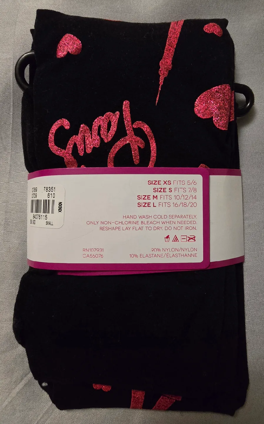 NEW! Justice Paris Themed Footed Tights! - Size S - 7 / 8 image indicator(5)