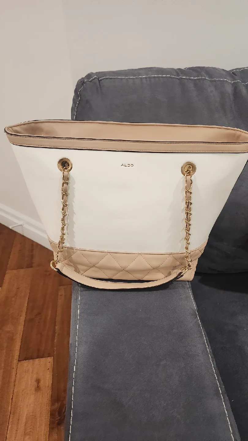 Aldo White & Beige Tote Bag Large image indicator(2)