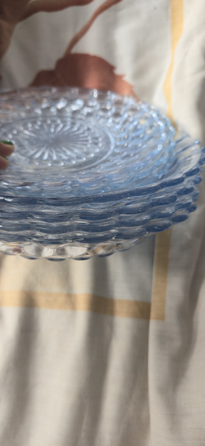Vintage Blue Glass Plates 🥕