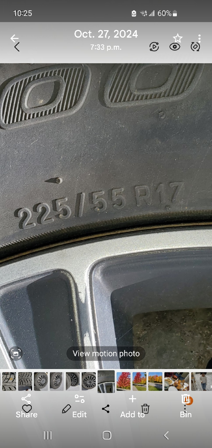 BFGoodrich Winter Tires on Rims - 225/55 R17