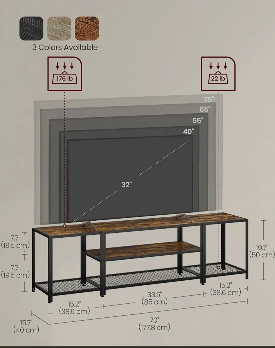 BRAND NEW RUSTIC TV STAND image indicator(9)