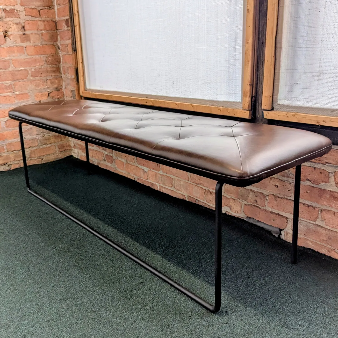 Article Leather Tufted Bench – Real Leather, Modern Loft Style thumbnail