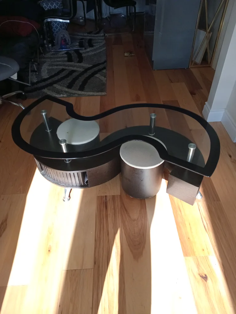 Unique Glass Top Coffee Table image indicator(2)