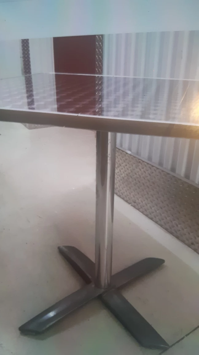 Folding silver Square Table - photo 3