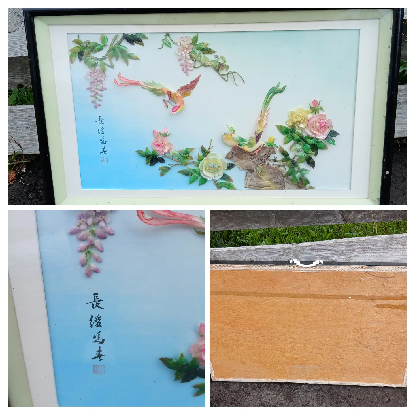 Framed Floral Bird Art thumbnail