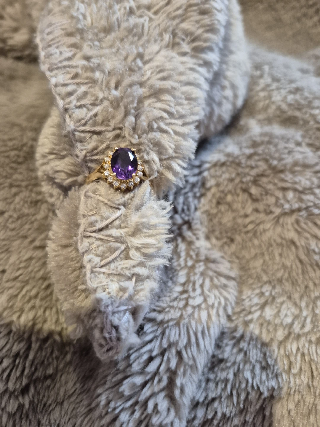 Amethyst Gold Ring in Box - photo 4