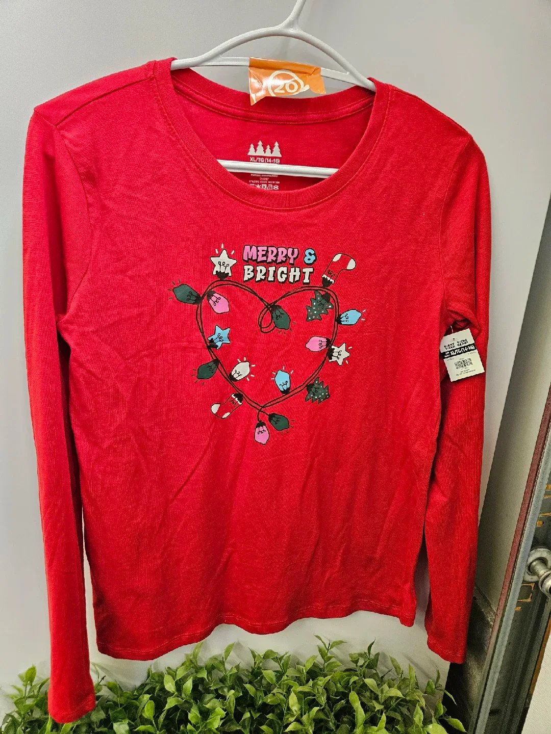 New Red Long Sleeve Christmas Shirt - XL (14-16) thumbnail