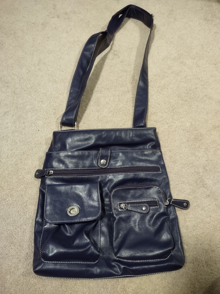 purple leather crossbody bag